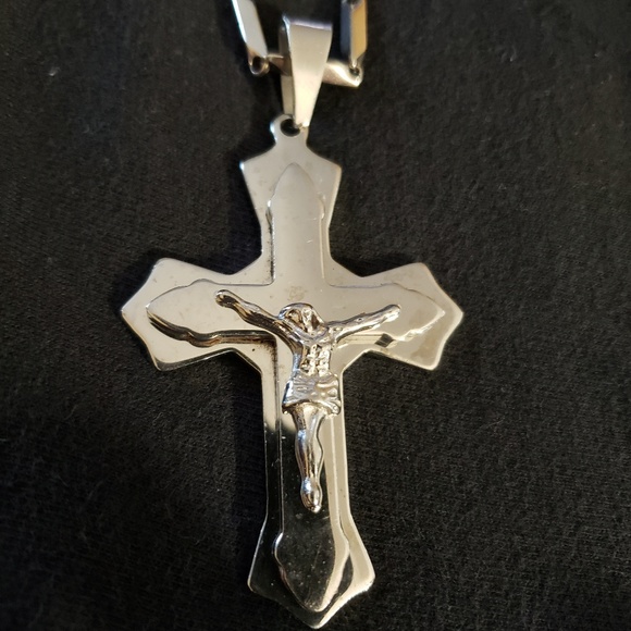 Men's stainless steel cross - Picture 1 of 3